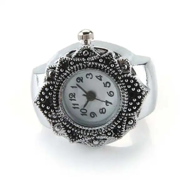 Tibetan Silver Flower Men Lady Finger Ring Watch 0.87&quot HOT | Украшения и аксессуары