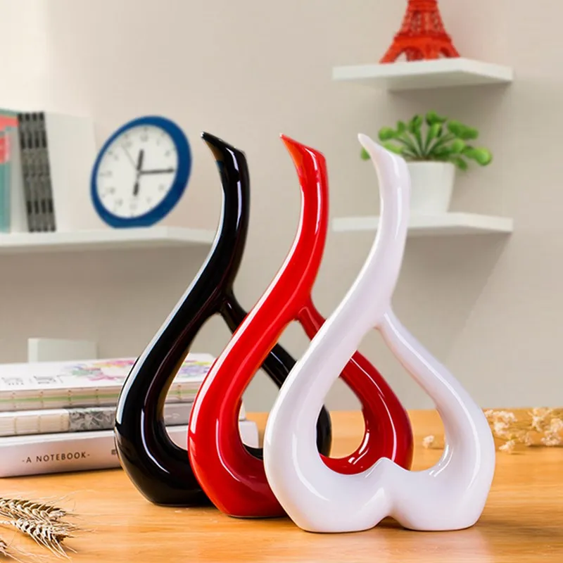 Керамические поделки украшение для гостиной ваза в форме сердца фарфоровые