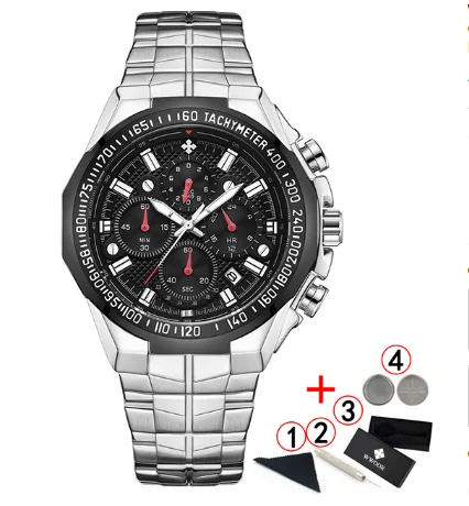 WWOOR мужские часы WristwatchesTop Роскошные брендовые золотые часы с хронографом мужские золотые большие часы - Цвет: E
