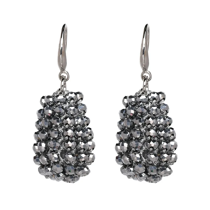 7 видов цветов серьги подвески ручной работы из бисера женские модные эффектные