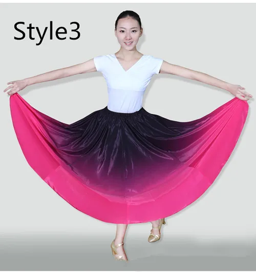 Style 3 Танцевальная юбка для фламенко, Цыганская юбка, платье для фламенко, костюмы для испанских танцев - Цвет: Style 3