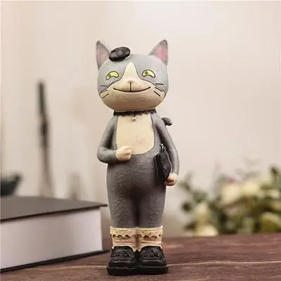 Креативный H-22cm Kawaii Nicole Cat изделия из смолы аксессуары фигурка копилка студенческий подарок на день рождения ремесло Домашний декор - Цвет: A