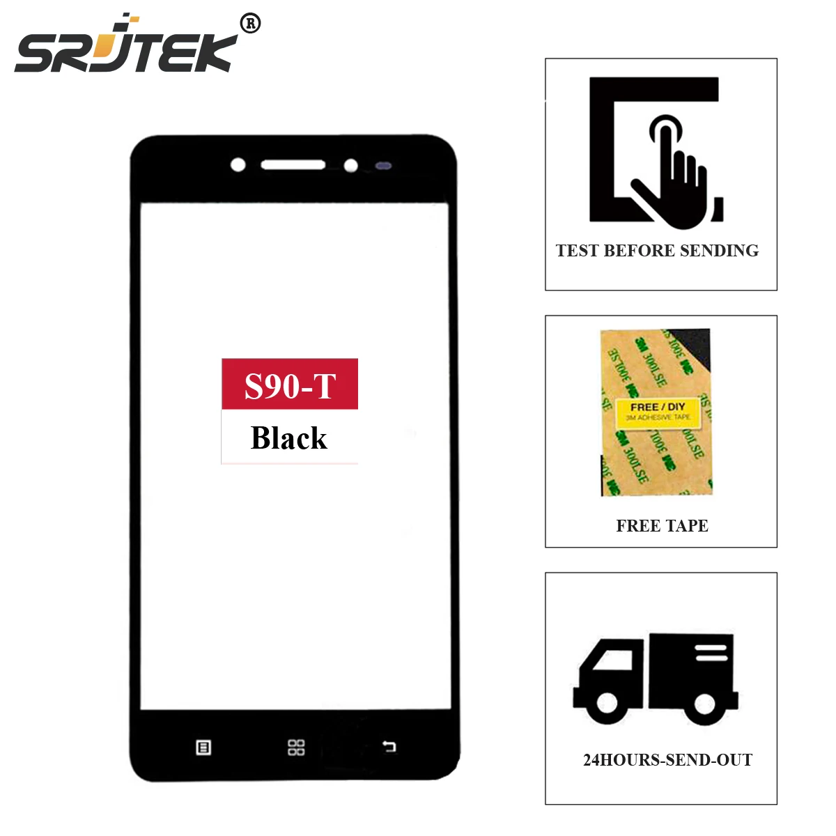 Экран Srjtek для Lenovo S90/S90A/S90T/S90U/S90 A/S9 внешнее стекло передние линзы запасные части