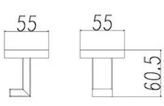 2 предмета, SUS 304, крючок для халата из нержавеющей стали, черный крючок для полотенец, настенное крепление, квадратное полотенце, накидка халат, шляпа, дверная вешалка SM9D