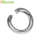 8 сезонов серебряного цвета из нержавеющей стали Открытые Кольца 6 мм (14 