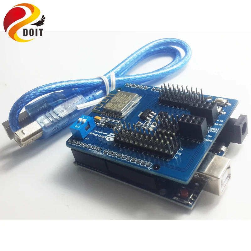 DOIT разработка WiFi комплект для Arduino UNO R3+ ESP8266 беспроводной WiFi щит для CH340G MEGA328P пульт дистанционного управления робот