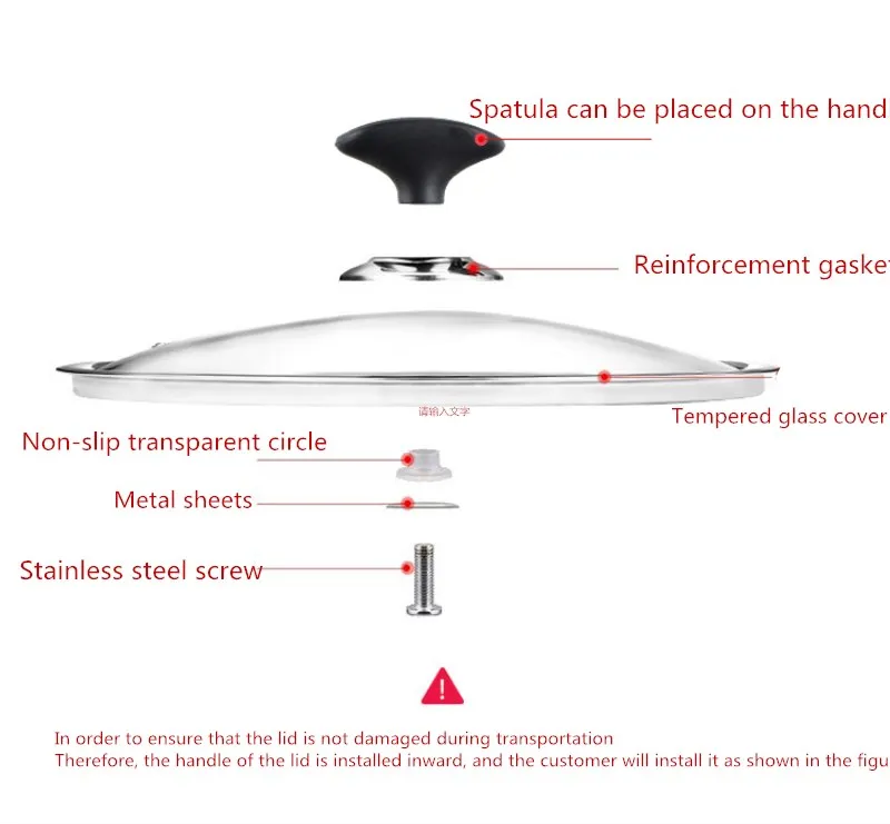 Закаленное Стекло кастрюлю крышкой Универсальный утолщенной с защитой от