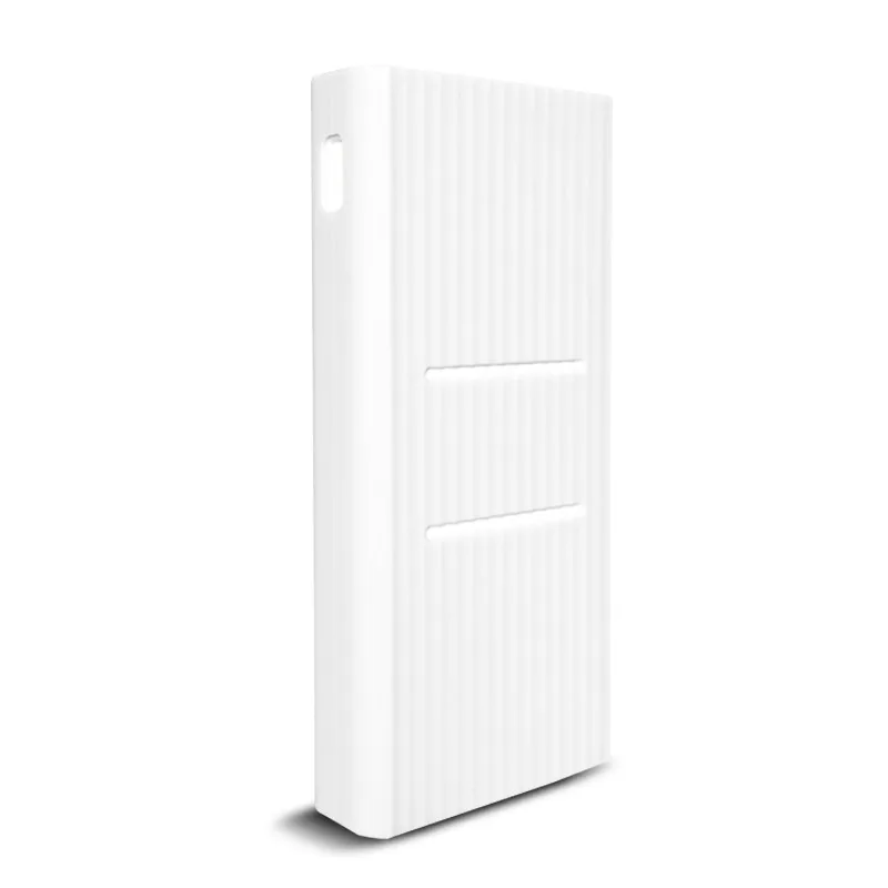 White AWINNER силиконовый защитный чехол, кожный чехол для Xiaomi Xiao Mi Xiaomi 20000 мАч, внешний аккумулятор 2C PLM06ZM, аксессуары для питания - Цвет: White