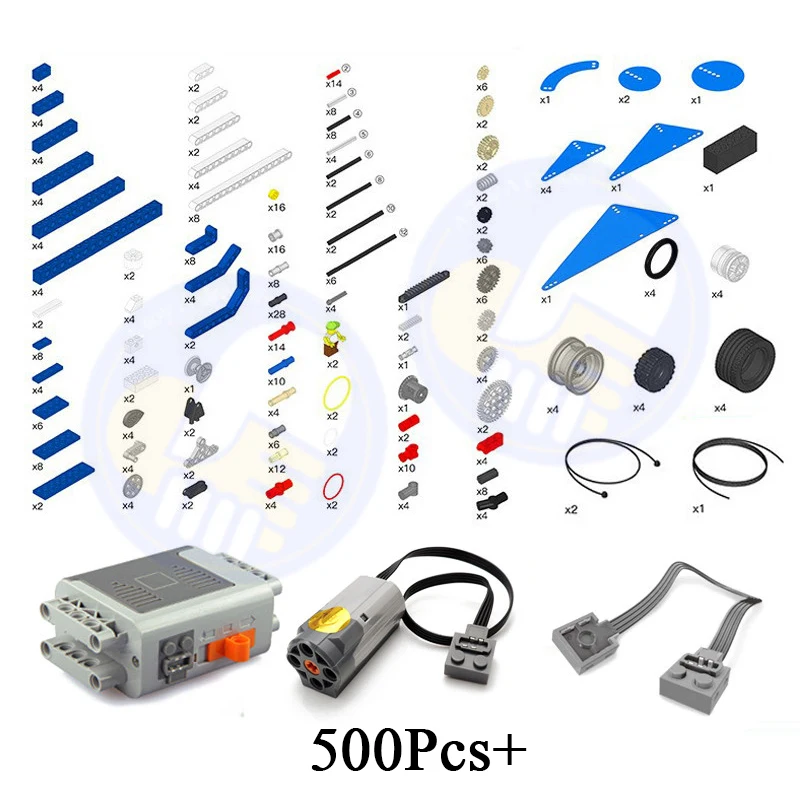 500 шт. + Technic совместимые серии деталей DIY питания объемный строительный блок