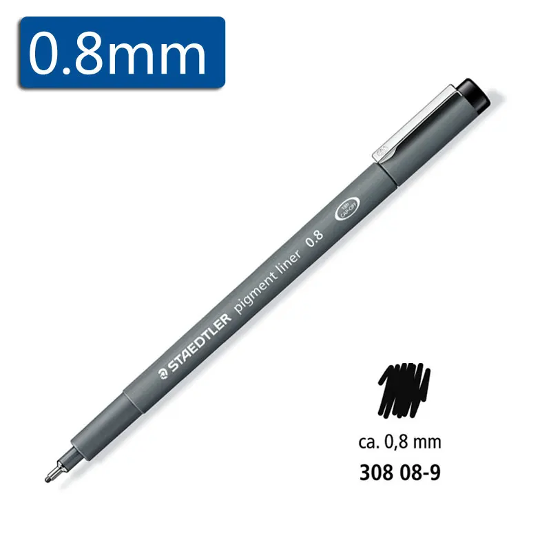 08 Staedtler черные ручки для рисования-0,05-2,0 мм для офиса и школы - Цвет: 08