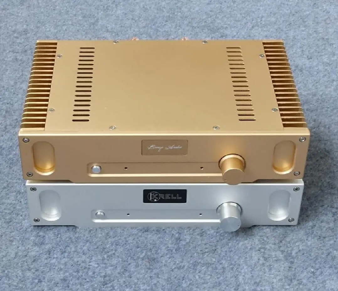 

ZEROZONE DIY aluminum aluminum Class A amplifier chassis / AMP box (Silver/Gold) L4-47