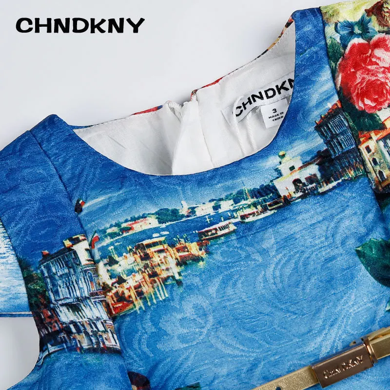 Платья для девочек детская одежда 2017 брендовые зимние детские праздничные