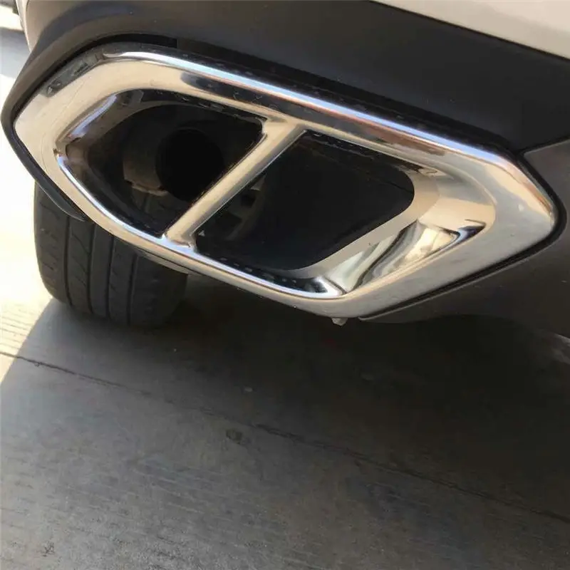 

WELKINRY car auto cover For Lexus RX 2016 2017 2018 stainless steel tailpipe exhaust pipe muffler escape-pipe gas vent trim