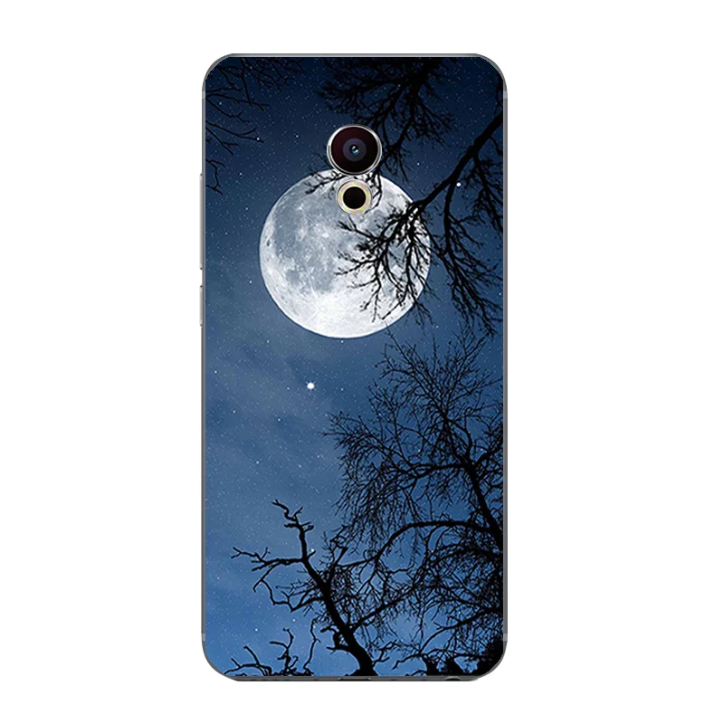 Чехлы сделай сам для Meizu Pro 6/Pro 6 Plus чехол телефона 5 Fundas Metal Soft TPU Moon Space Printing Shell |