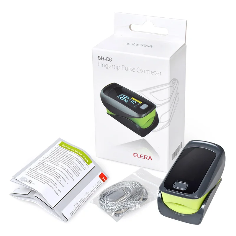 GREEN ELERA CE пальцевой Пульсоксиметр насыщение крови кислородом SpO2 Fingertip PR oximetro pulsioximetro oximetro de dedo Monitor - Цвет: GREEN