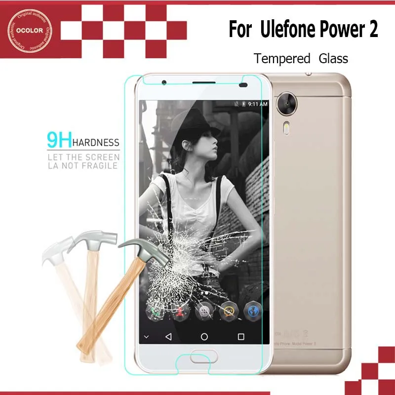 Ocolor для Ulefone power 2 пленка из закаленного стекла ультратонкая передняя защита