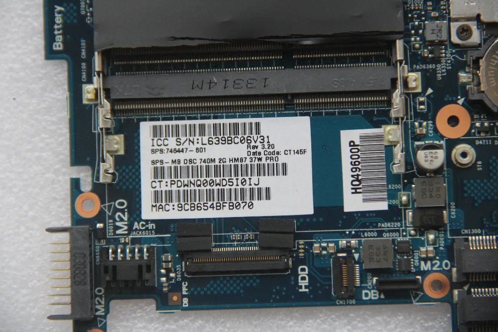 746447-601  HP ENVY 15 15-J      N14P-GV2-S-A1 GPU   DDR3