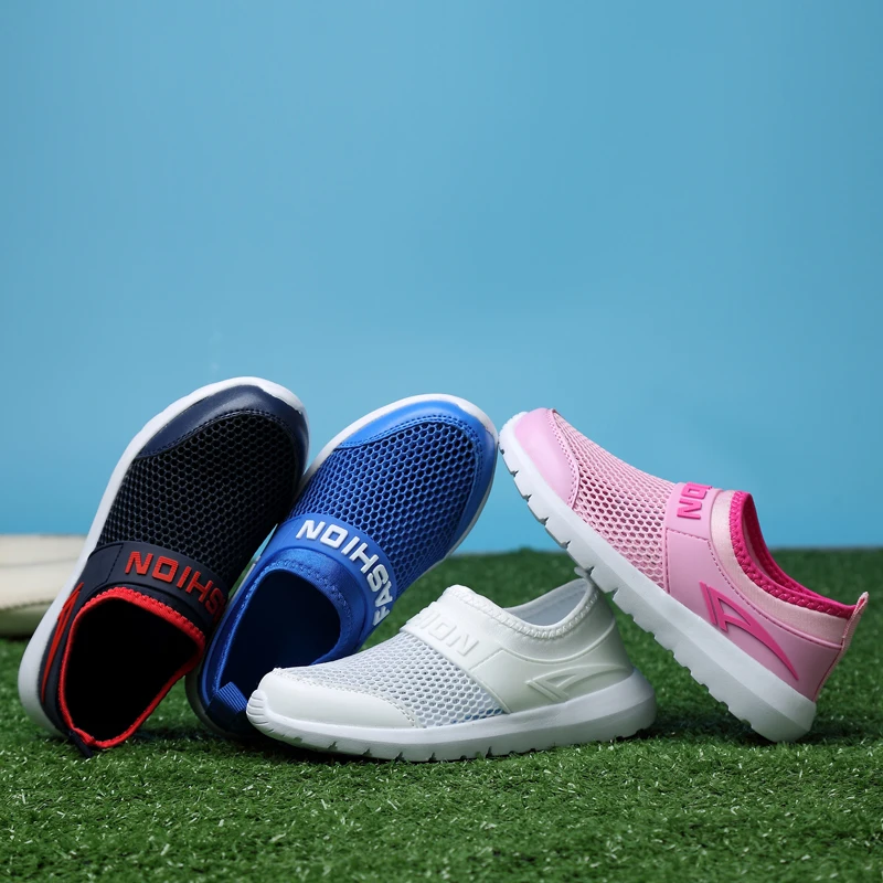 LoadingFunds/Новая летняя детская обувь сетчатые слипоны детские кроссовки для