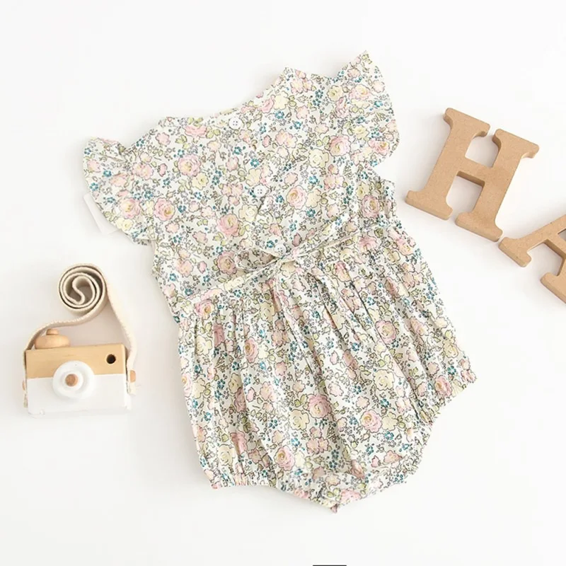 2019 Newborn Baby Girl Rompers Summer Girls Clothing Cute Flower Flora Cotton Jumpsuit Playsuit | Детская одежда и обувь