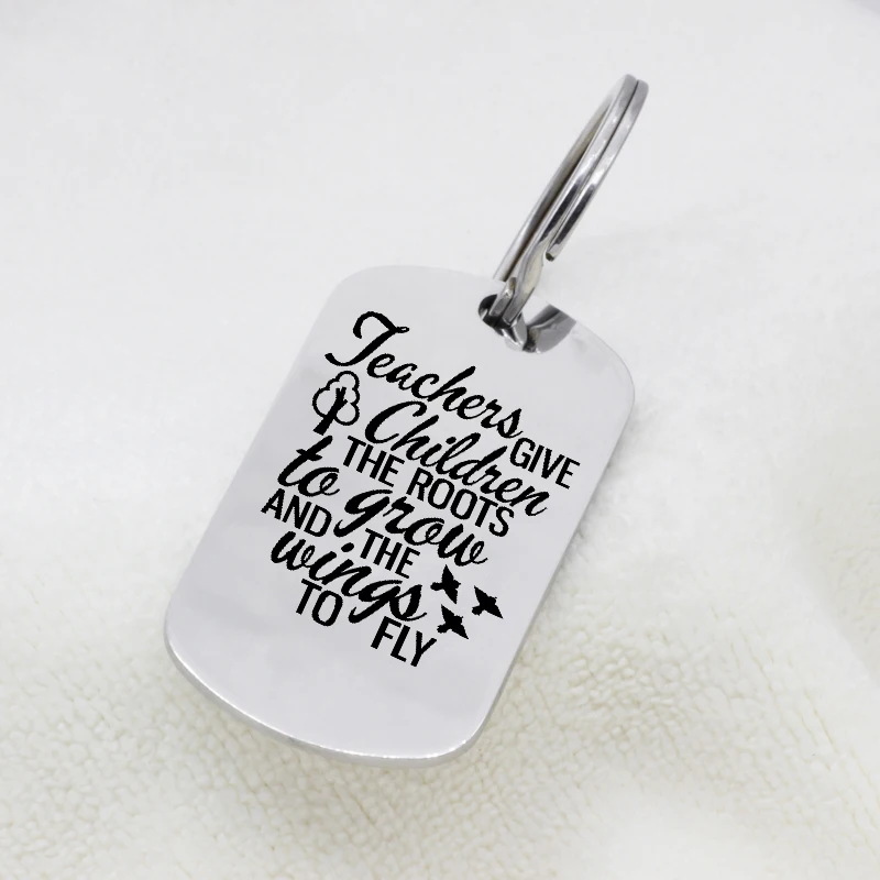 Учители дают детям корни для роста и крылья полета ожерелье брелок Прямая