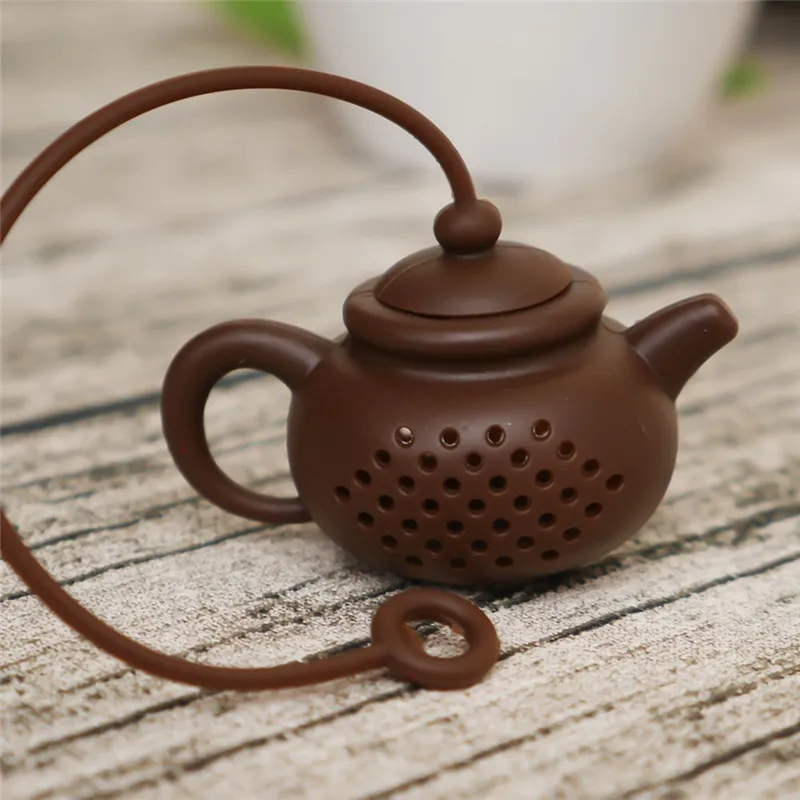 Горячая Распродажа чайник с милым декором Форма чайный мешок сито Еда Класс