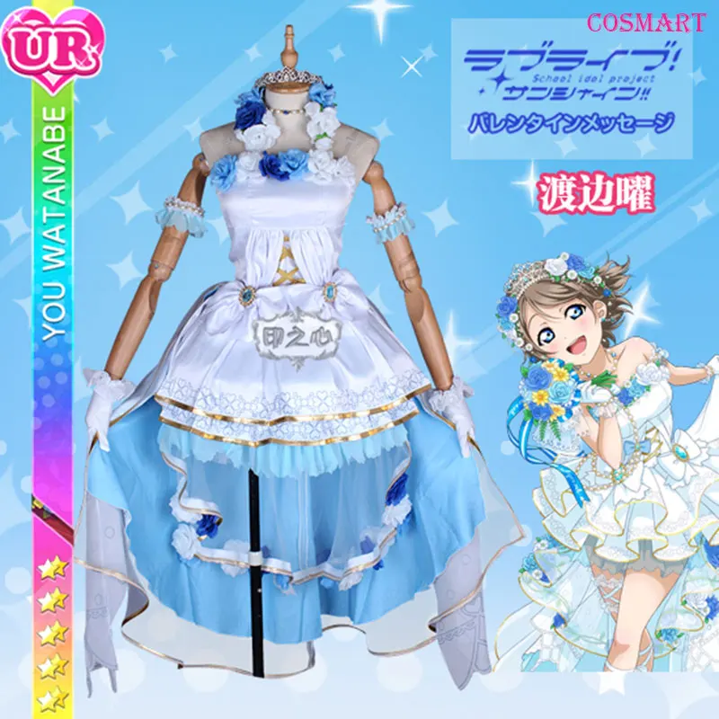 Аниме Lovelive Sunshine! Женский костюм для косплея Aqours белый Свадебный лето 2019| |