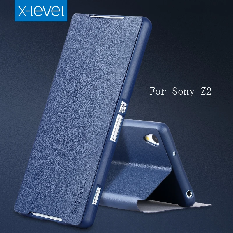 X-Level роскошный из искусственной кожи чехол для sony Xperia Z2 флип-чехол L50 L50W D6503 D6502