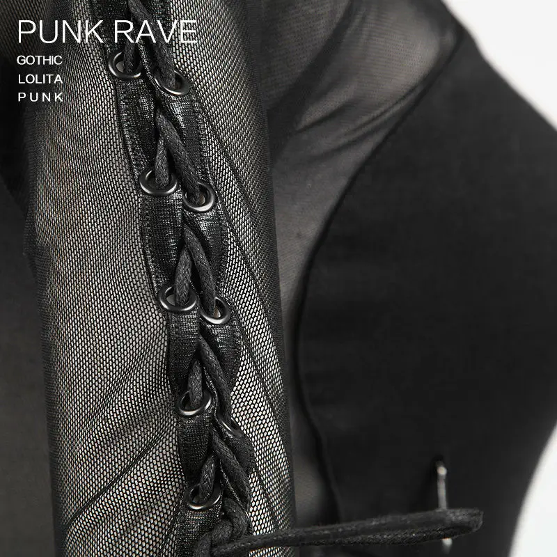 Модное женское платье в стиле Панк Rave сексуальное черное рок праздничное уличное