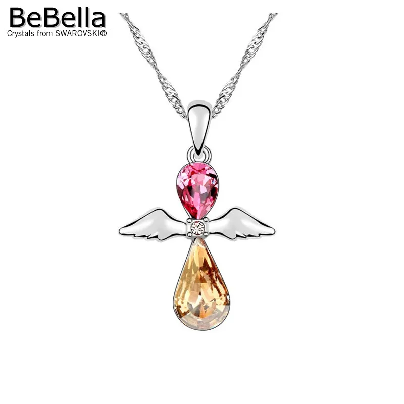 BeBella Прекрасный Ангел Кулон ожерелье сделано с австрийскими кристаллами от Swarovski