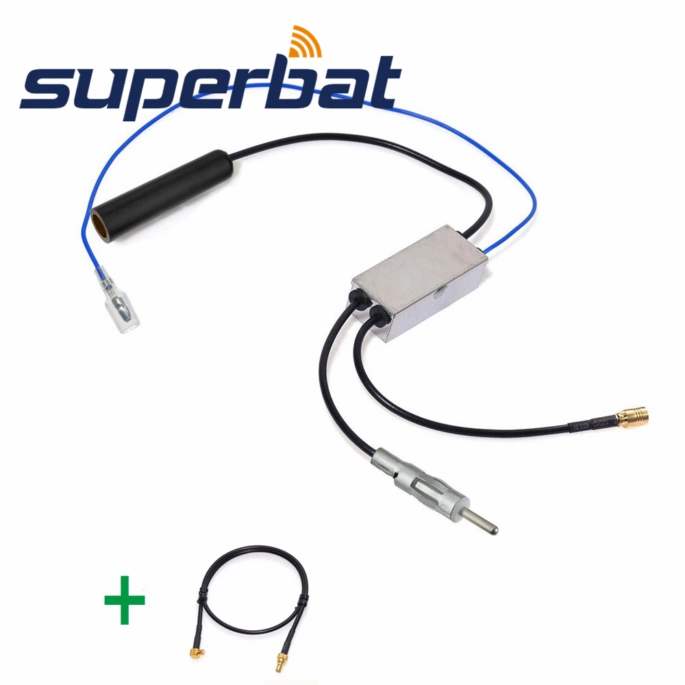 

Superbat FM/AM to DAB/DAB+/FM/AM Car Aerial Amplifier/Converter/Splitter and MCX Aerial Adaptor Cable for C-KO DAB