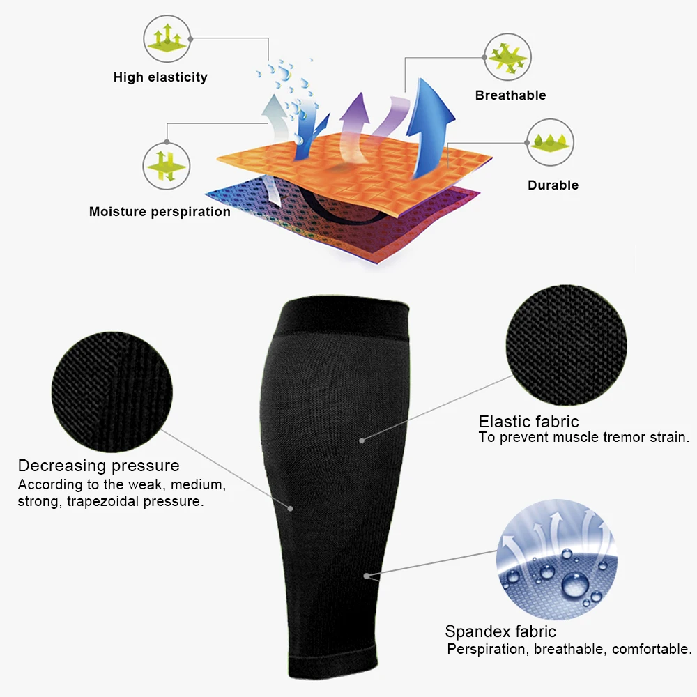 Спортивные рукава для голени фиксаж компрессия Защита ног бега Футбол Поддержка