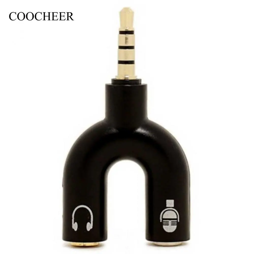 Новый 3 5 мм адаптер Jack Dubbele naar Hoofdtelefoon voor MP3 Speler Oortelefoon Splitter компьютерный стерео для