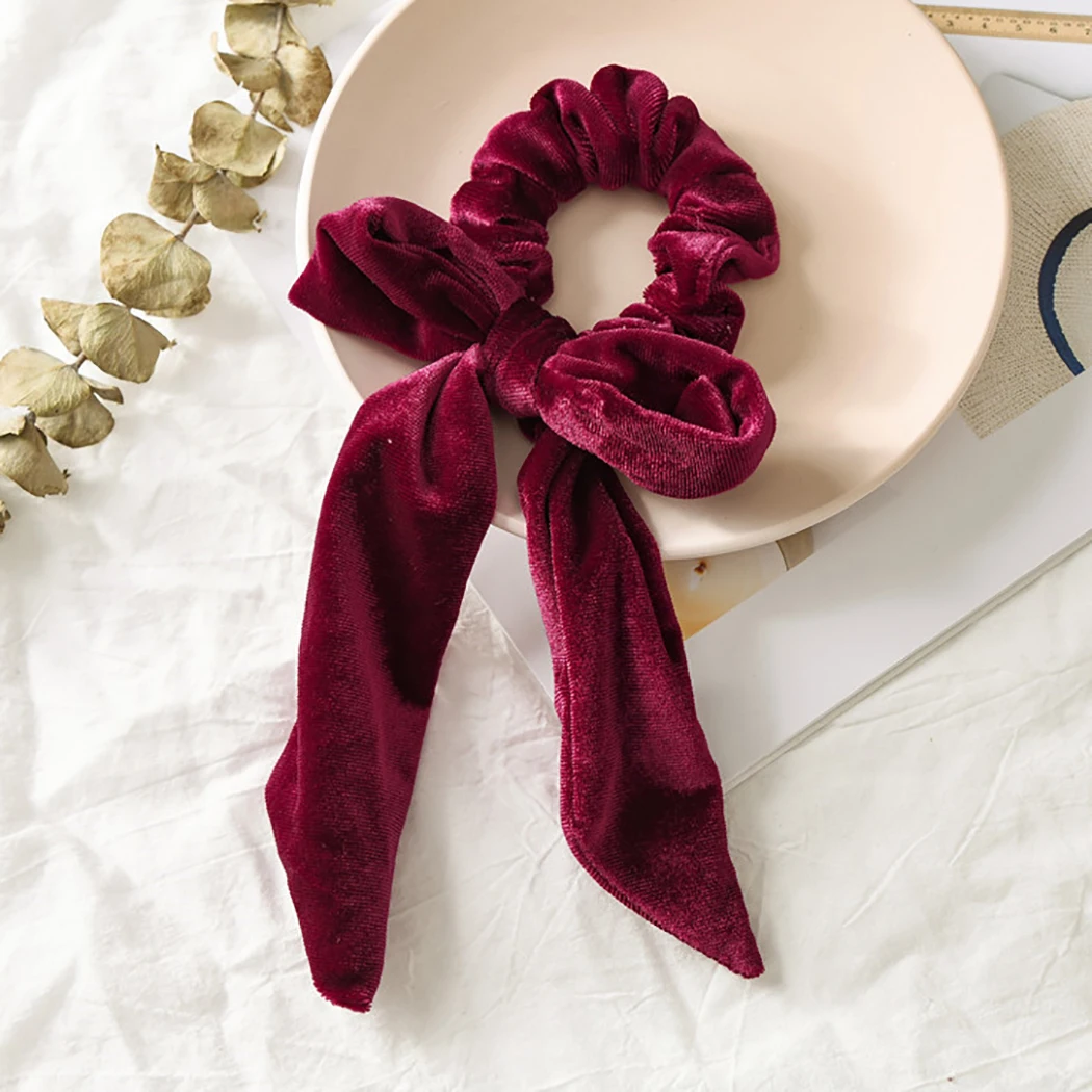 Новая мода 6 шт. Scrunchie Женская лента эластичные лента для волос, бабочка шарф волосы резиновые волосы веревки для девочек аксессуары для волос