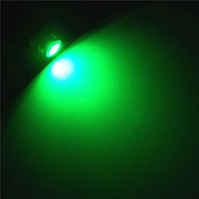 Автомобильная светодиодная лампа T10 12 В зеленого цвета (прожектор высокой