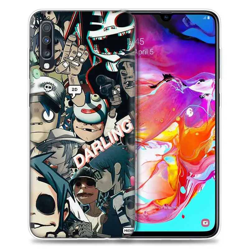 01 Gorillaz чехол для samsung Galaxy A50 A70 A80 A60 A40 A30 A20 A10 M30 M20 M10 A6 A8 плюс A5 A7 A9 ТПУ с рисунком из аниме чехол для телефона Capa - Цвет: 01