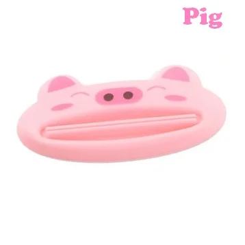 Cute Pig Мультфильм кун-фу Панда диспенсер для зубной пасты для ванной очищающее средство для лица соковыжималка макияж экструдер крем Косметическая заставка - Цвет: Cute Pig