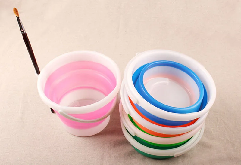 Силиконовое ведро краски гуашь держатель ведра для стирки фотографий складные