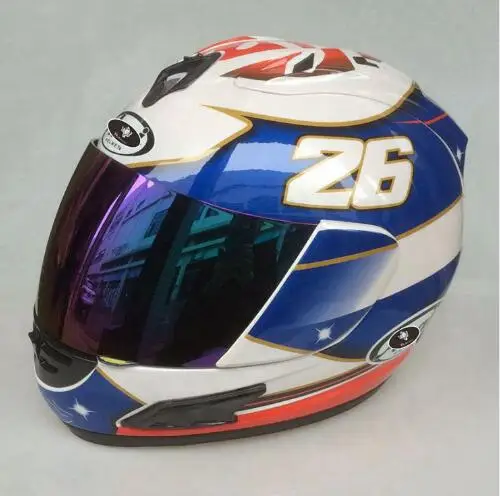 ARAI 26# мужские Мото GP синие шлемы дорожный мотоциклетный шлем капитан мотоцикл Casway Велосипеды 6