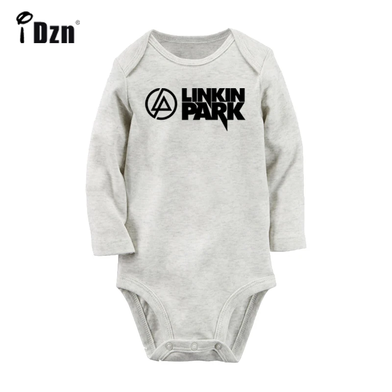 ieBaby2149GC Комплекты одежды для новорожденных мальчиков и девочек с принтом «Linkin Park»; комбинезон с длинными рукавами; боди с принтом для младенцев; комплекты одежды из хлопка - Цвет: ieBaby2149GC