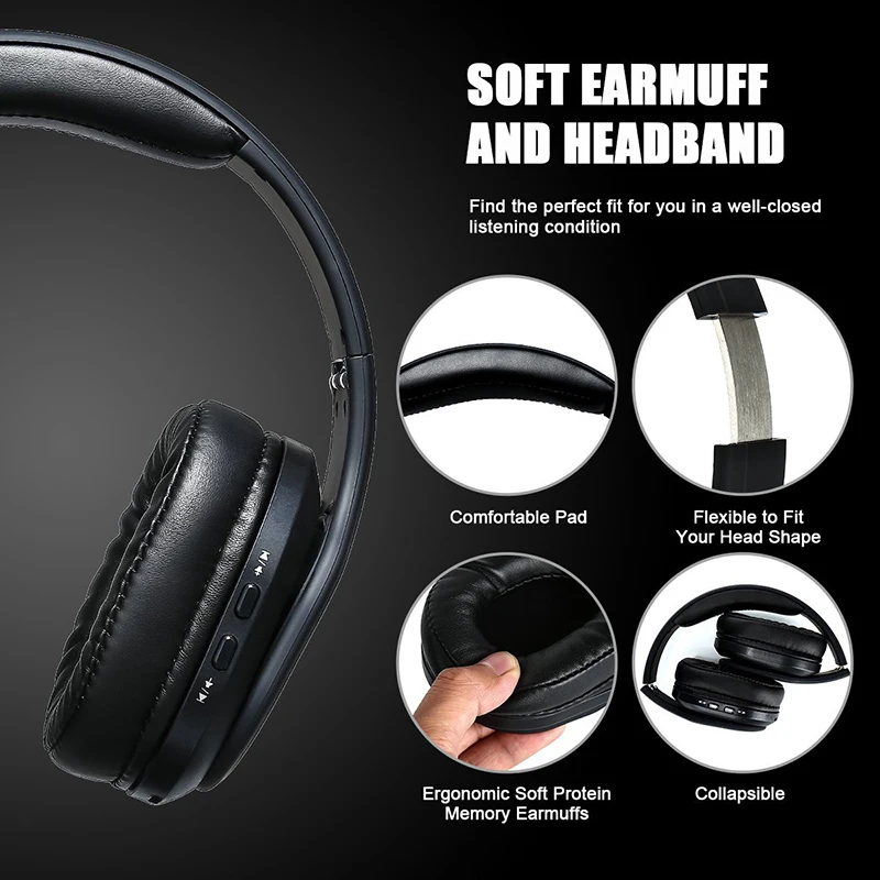 Игровая гарнитура глубокий бас шумоподавление Беспроводные стерео Bluetooth наушники с микрофоном для компьютера PC Gamer телефон MP3