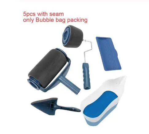 5pcs seam 8 шт. бесшовная цветная коробка для упаковки настенных красок, Роликовых Кистей для нанесения краски, инструменты для использования для удержания, настенные декоративные кисти для рукоделия, набор кистей - Цвет: 5pcs seam