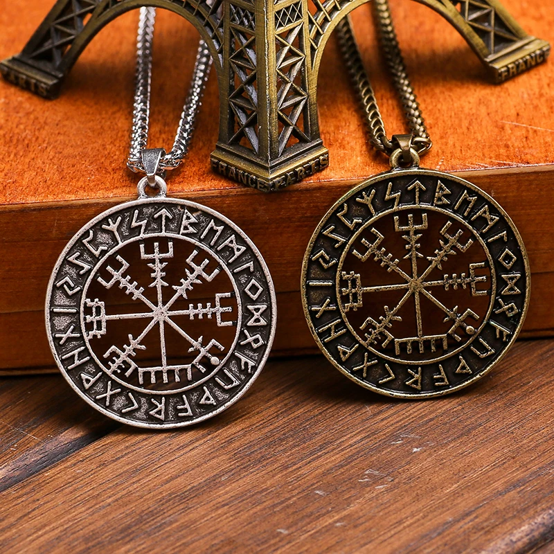 Vegvisir ожерелье подвеска с компасом Men Women Руна викингов JewelryDrop Shipping|Подвески| |