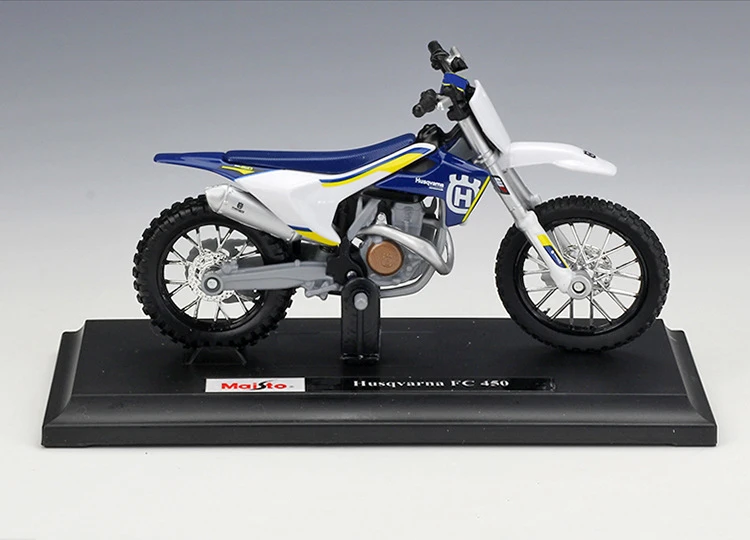 Новинка 1/18 года! Миниатюрная модель KTM Husqvarna FC450 для мотоциклистов, гоночная модель для мотокросса, Реплика, металлические игрушки для детей, подарки