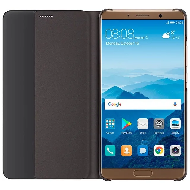 100% оригинальная официальная Huawei Коврики 10 Pro флип чехол смарт проснуться сна