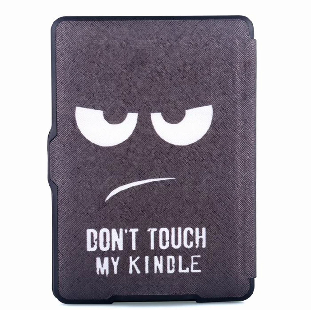 Hot Pada case for Amazon kindle paperwhite 2015 6'' touchscreen ereader 6 smart cover pu leather case(Don't touch my kindle) |