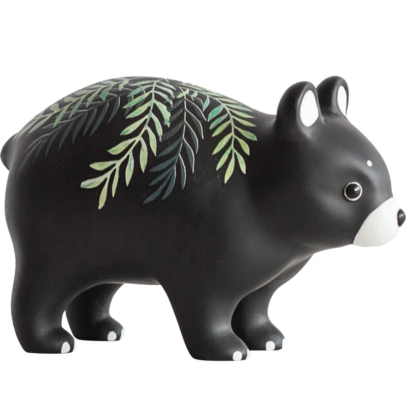 1 шт. Европейская смола черный белый медведь креативные животные настольный т