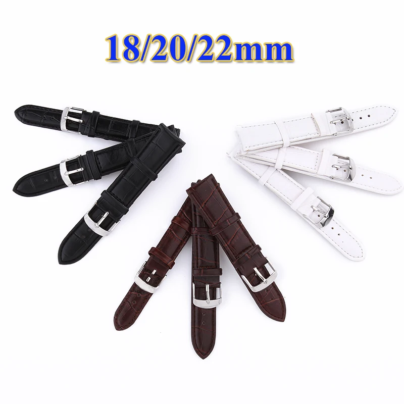 3 шт./компл. ремешок для часов из искусственной кожи высокого качества черный