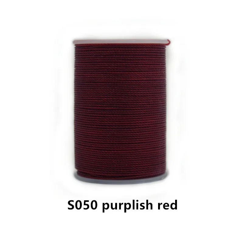 S050 purplish red Диаметр 0,45 мм кожаные швейные нитки 16 цветов на выбор сшитые вручную полиэфирные круглые Вощеные нитки цветная нить - Цвет: S050 purplish red