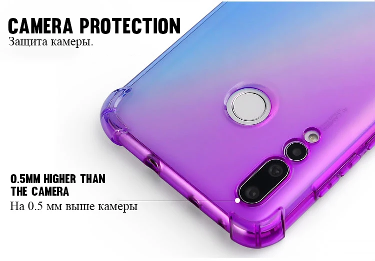 Градиентный телефонный чехол для huawei Y9 Y6 Y7 Prime P Smart Коврики 20 Lite 20X P30 P20 Pro Nova 4 3i Honor V20 8X 8C 8A 7A 7C крышка