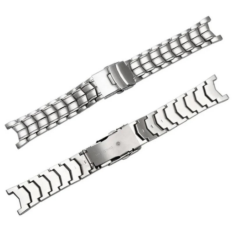 Neway матовый ремешок из нержавеющей стали для часов CASIO Edifice EF 524, ремешок для часов, браслет для мужчин, ремешок для часов, серебряная застежка для безопасности